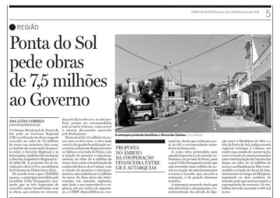 Obras na Ponta do Sol - Ofício enviado ao Governo Regional